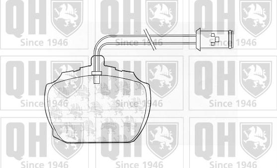 Quinton Hazell BP227 - Тормозные колодки, дисковые, комплект unicars.by