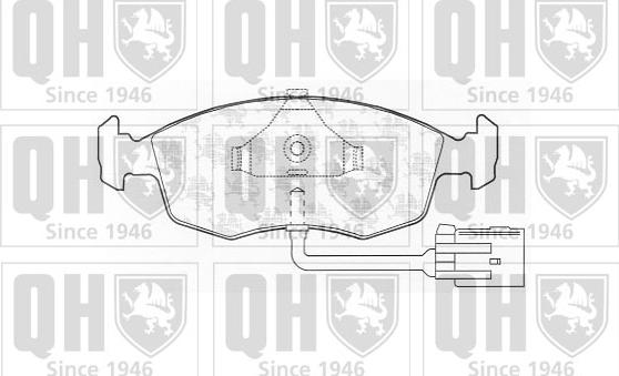 Quinton Hazell BP760 - Тормозные колодки, дисковые, комплект unicars.by