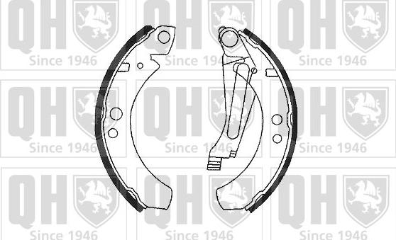 Quinton Hazell BS556 - Комплект тормозных колодок, барабанные unicars.by