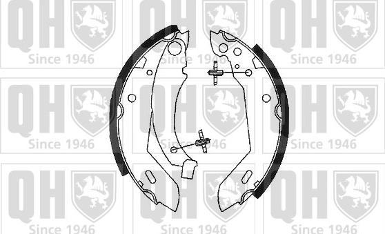 Quinton Hazell BS681 - Комплект тормозных колодок, барабанные unicars.by