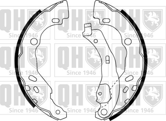 Quinton Hazell BS1144 - Комплект тормозных колодок, барабанные unicars.by