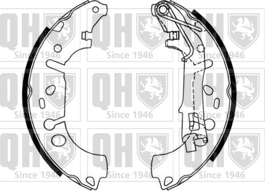 Quinton Hazell BS1162 - Комплект тормозных колодок, барабанные unicars.by