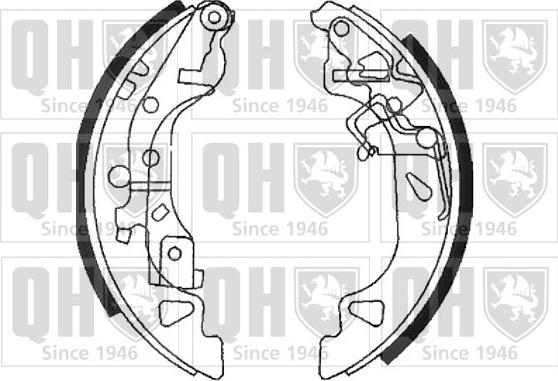 Quinton Hazell BS1108 - Комплект тормозных колодок, барабанные unicars.by