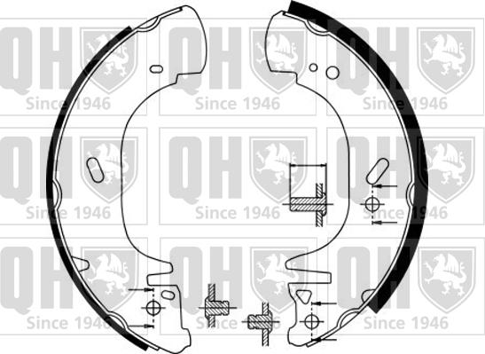 Quinton Hazell BS1134 - Комплект тормозных колодок, барабанные unicars.by