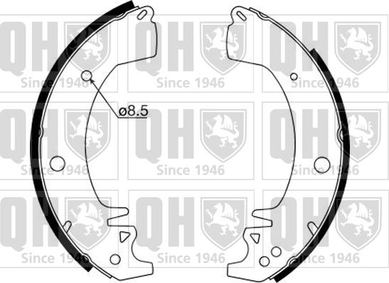 Quinton Hazell BS1136 - Комплект тормозных колодок, барабанные unicars.by