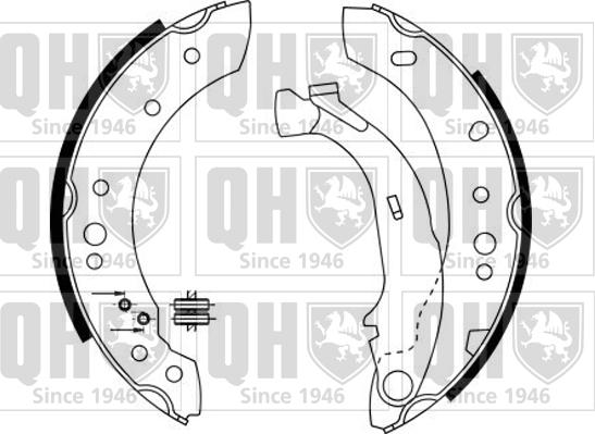 Quinton Hazell BS1130 - Комплект тормозных колодок, барабанные unicars.by