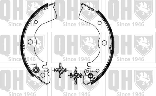 Quinton Hazell BS843 - Комплект тормозных колодок, барабанные unicars.by