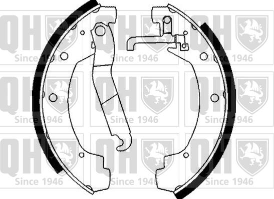 Quinton Hazell BS863 - Комплект тормозных колодок, барабанные unicars.by