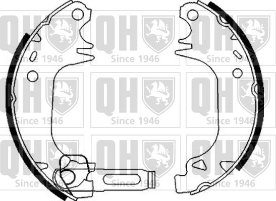 Quinton Hazell BS837 - Комплект тормозных колодок, барабанные unicars.by