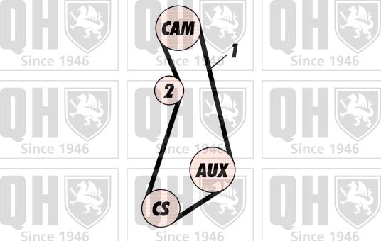 Quinton Hazell QBK279 - Комплект зубчатого ремня ГРМ unicars.by