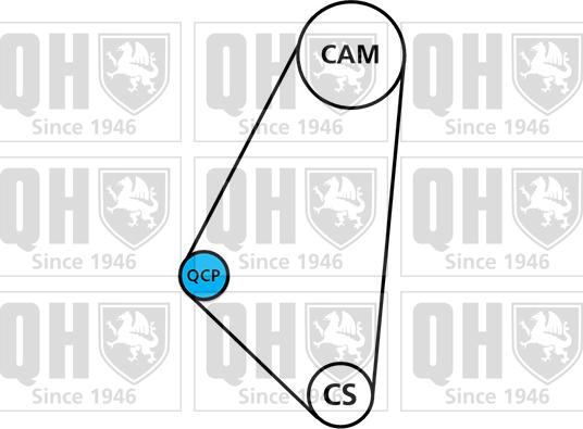 Quinton Hazell QBPK9009 - Водяной насос + комплект зубчатого ремня ГРМ unicars.by
