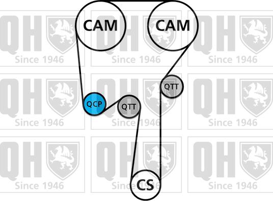 Quinton Hazell QBPK8010 - Водяной насос + комплект зубчатого ремня ГРМ unicars.by