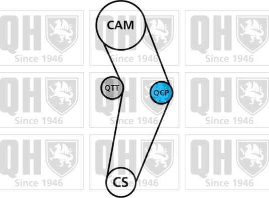 Quinton Hazell QBPK8800 - Водяной насос + комплект зубчатого ремня ГРМ unicars.by
