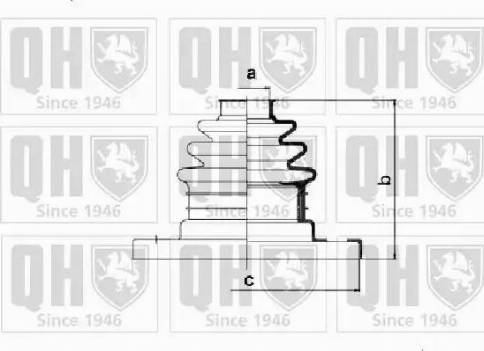 Quinton Hazell QJB937 - Пыльник, приводной вал unicars.by