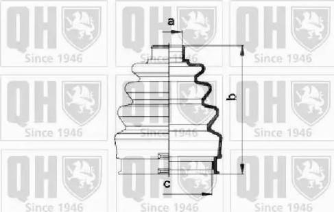 Quinton Hazell QJB403 - Пыльник, приводной вал unicars.by