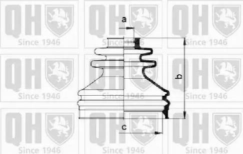 Quinton Hazell QJB433 - Пыльник, приводной вал unicars.by