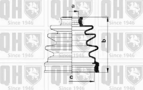 Quinton Hazell QJB516 - Пыльник, приводной вал unicars.by