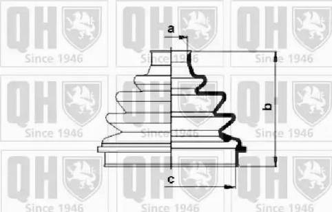 Quinton Hazell QJB575 - Пыльник, приводной вал unicars.by