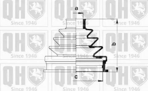 Quinton Hazell QJB571 - Пыльник, приводной вал unicars.by