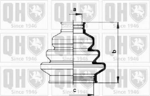 Quinton Hazell QJB168 - Пыльник, приводной вал unicars.by