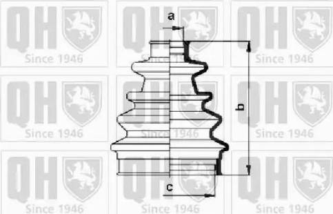 Quinton Hazell QJB130 - Пыльник, приводной вал unicars.by