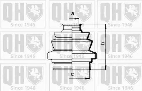 Quinton Hazell QJB122 - Пыльник, приводной вал unicars.by