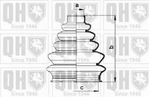 Quinton Hazell QJB856 - Пыльник, приводной вал unicars.by