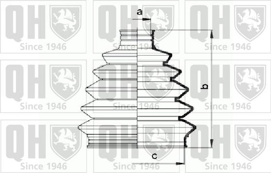 Quinton Hazell QJB873 - Пыльник, приводной вал unicars.by