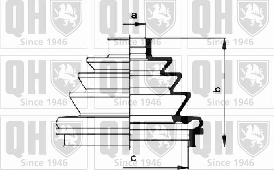 Quinton Hazell QJB215 - Пыльник, приводной вал unicars.by