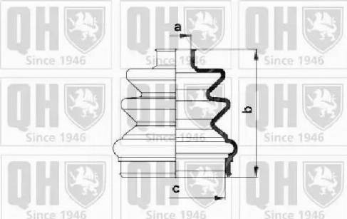 Quinton Hazell QJB282 - Пыльник, приводной вал unicars.by