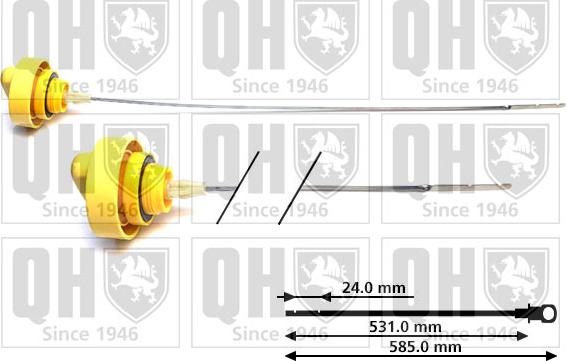 Quinton Hazell QOD158 - Указатель уровня масла unicars.by