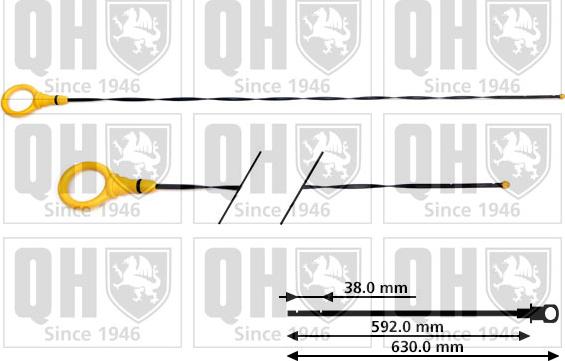Quinton Hazell QOD162 - Указатель уровня масла unicars.by