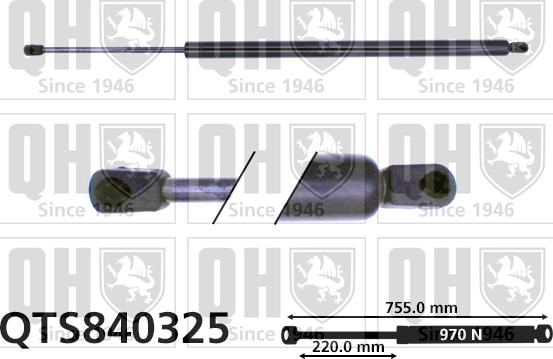 Quinton Hazell QTS840325 - Газовая пружина, упор unicars.by