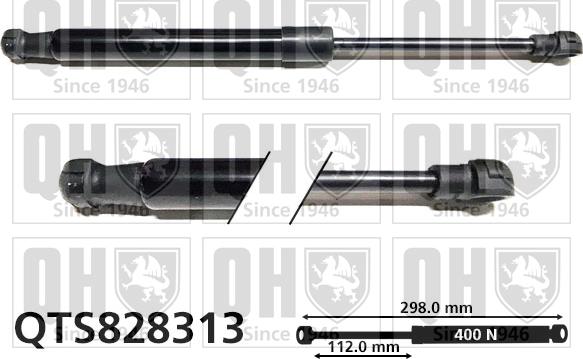 Quinton Hazell QTS828313 - Газовая пружина, капот unicars.by