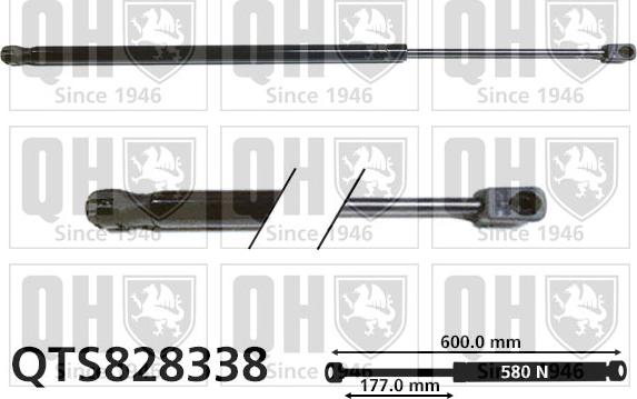 Quinton Hazell QTS828338 - Газовая пружина, упор unicars.by