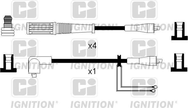 Quinton Hazell XC543 - Комплект проводов зажигания unicars.by