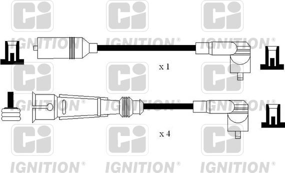 Quinton Hazell XC1197 - Комплект проводов зажигания unicars.by