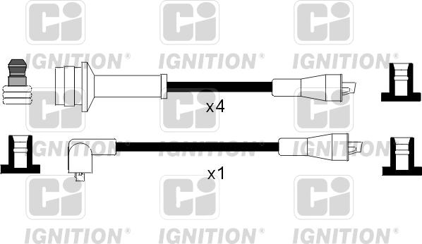 Quinton Hazell XC1107 - Комплект проводов зажигания unicars.by