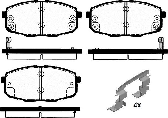 Raicam RA.0487.0K1 - Тормозные колодки, дисковые, комплект unicars.by