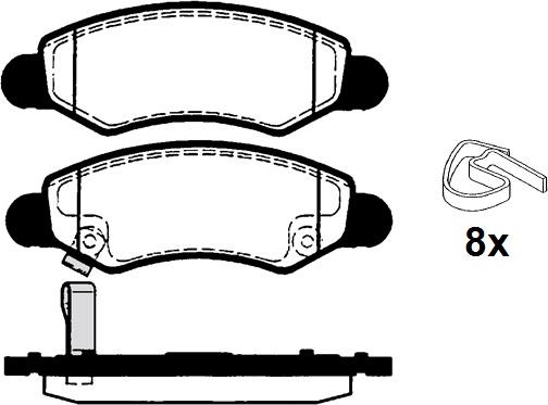 Raicam RA.0424.0 - Тормозные колодки, дисковые, комплект unicars.by