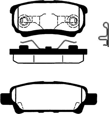 HITEC H 1292 - Тормозные колодки, дисковые, комплект unicars.by