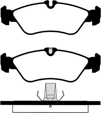 HELLA T1124P8027 - Тормозные колодки, дисковые, комплект unicars.by