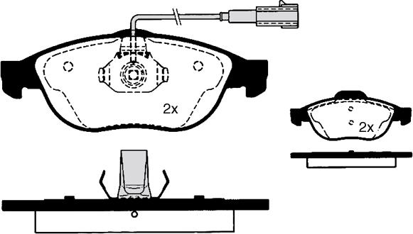 Wagner Lockheed WBP23140A - Тормозные колодки, дисковые, комплект unicars.by