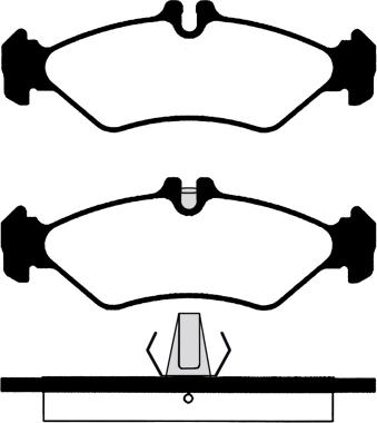 BOSCH BP232 - Тормозные колодки, дисковые, комплект unicars.by