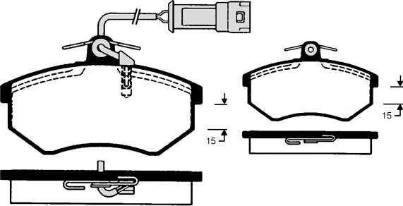 Magneti Marelli 323700031300 - Тормозные колодки, дисковые, комплект unicars.by