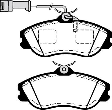 Delphi LUP1445 - Тормозные колодки, дисковые, комплект unicars.by