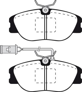 DJ Parts BP2596 - Тормозные колодки, дисковые, комплект unicars.by