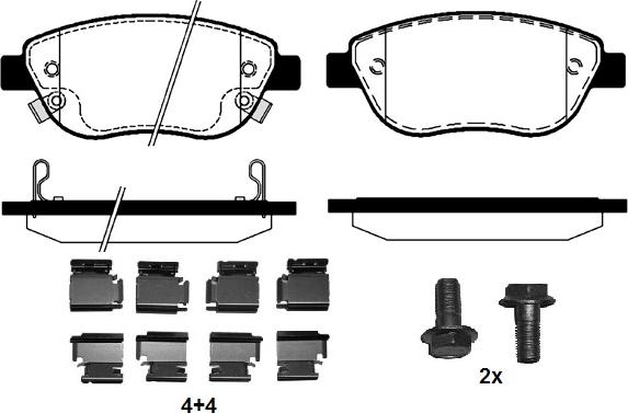 Raicam RA.0761.8K1 - Тормозные колодки, дисковые, комплект unicars.by