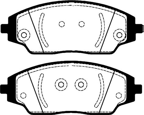 Johns 96534653 - Тормозные колодки, дисковые, комплект unicars.by