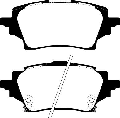 BENDIX BPD2473 - Тормозные колодки, дисковые, комплект unicars.by